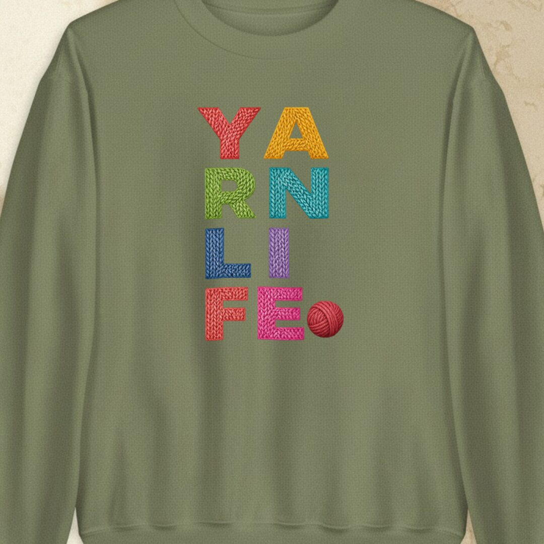 Yarn Life Military Green Sweatshirt.jpg