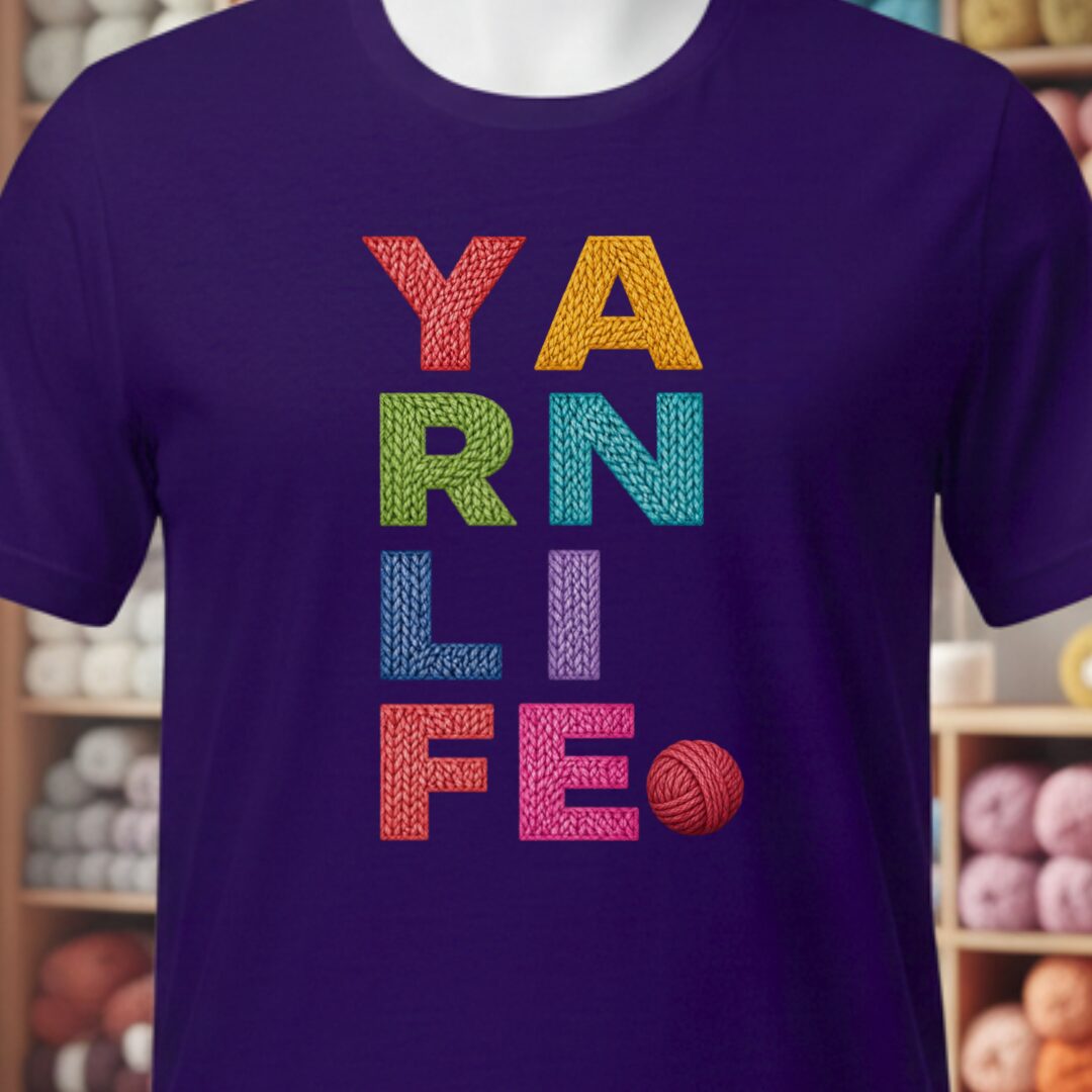 Yarn Life T-Shirt Purple t-shirt