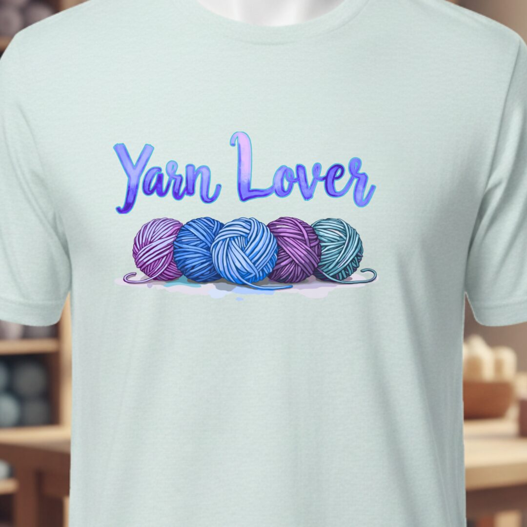 Yarn Lover (blues) T-Shirt Ice Blue t-shirt