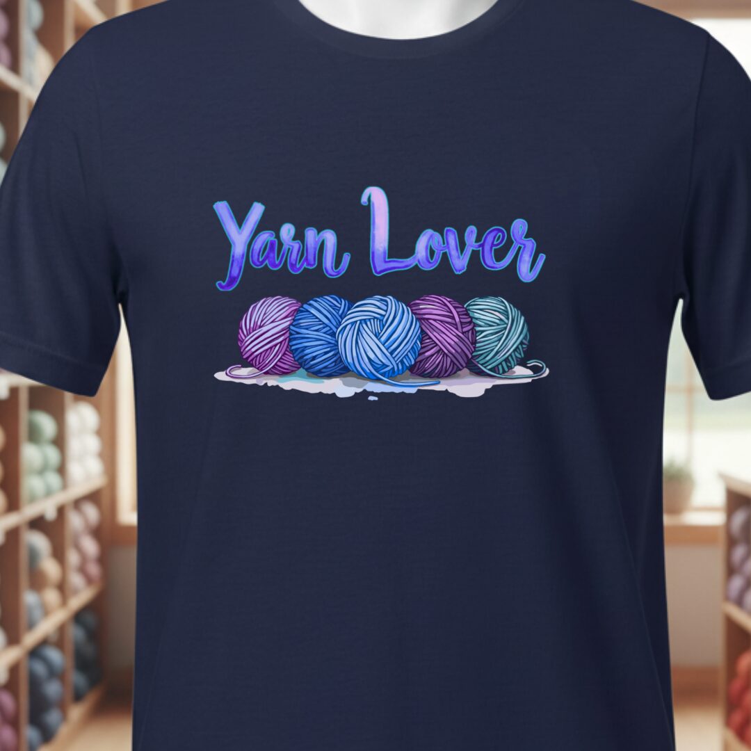 Yarn Lover (blues) T-Shirt Navy t-shirt
