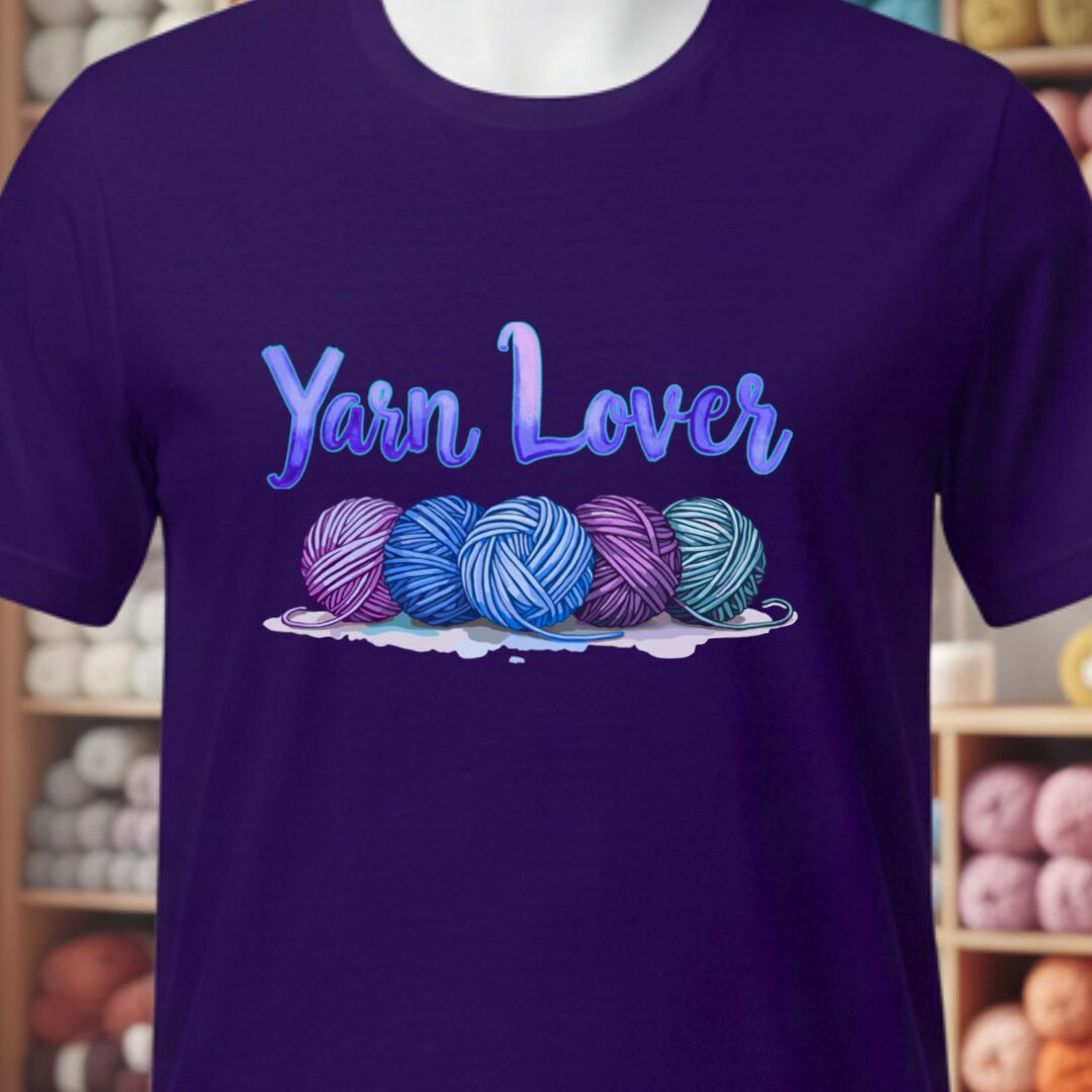 Yarn Lover (blues) T-Shirt Purple t-shirt