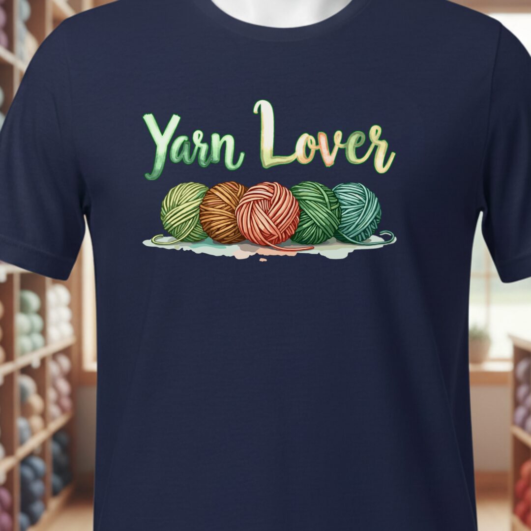 Yarn Lover (earthy) T-Shirt Navy t-shirt