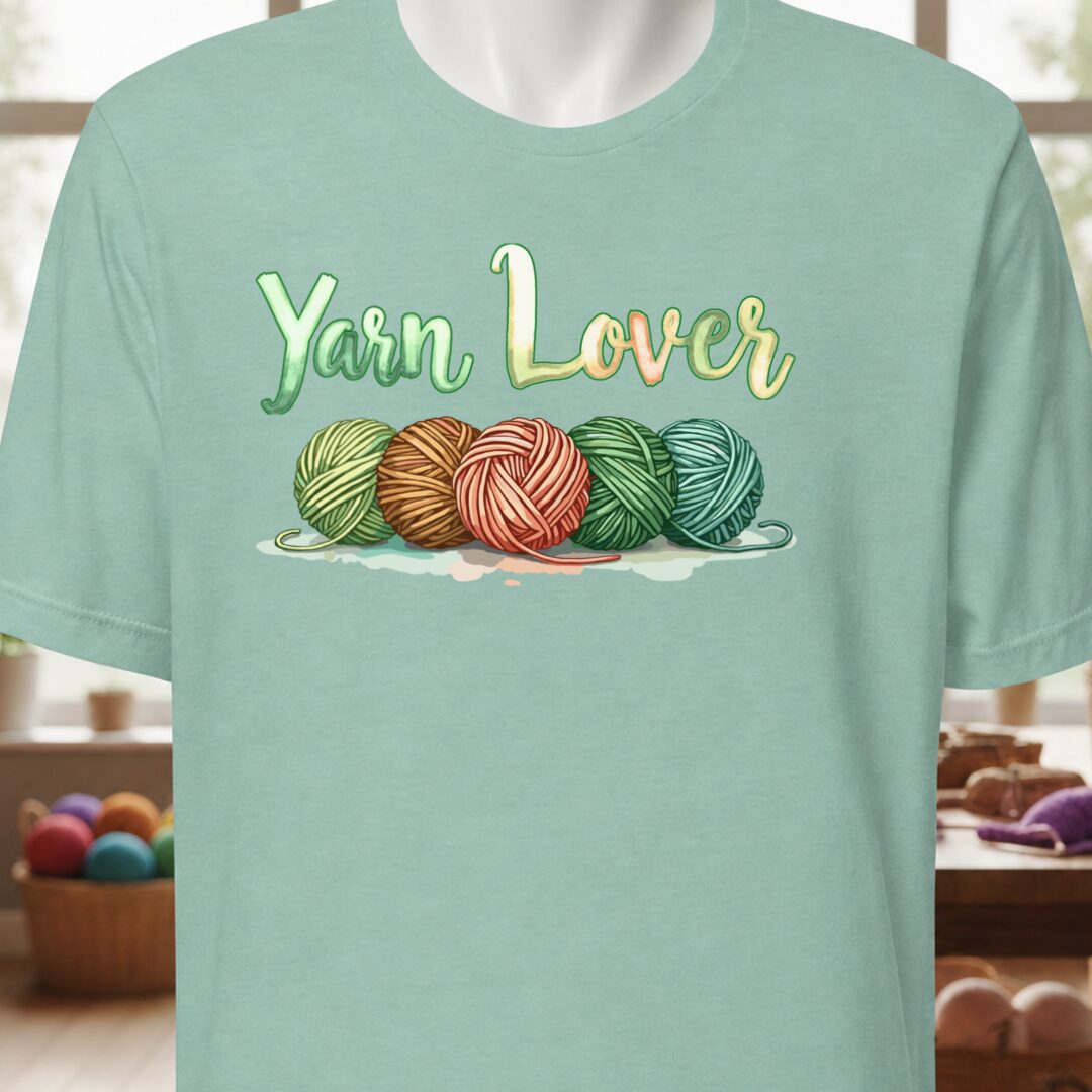 Yarn Lover (earthy) T-Shirt Sea Breeze t-shirt