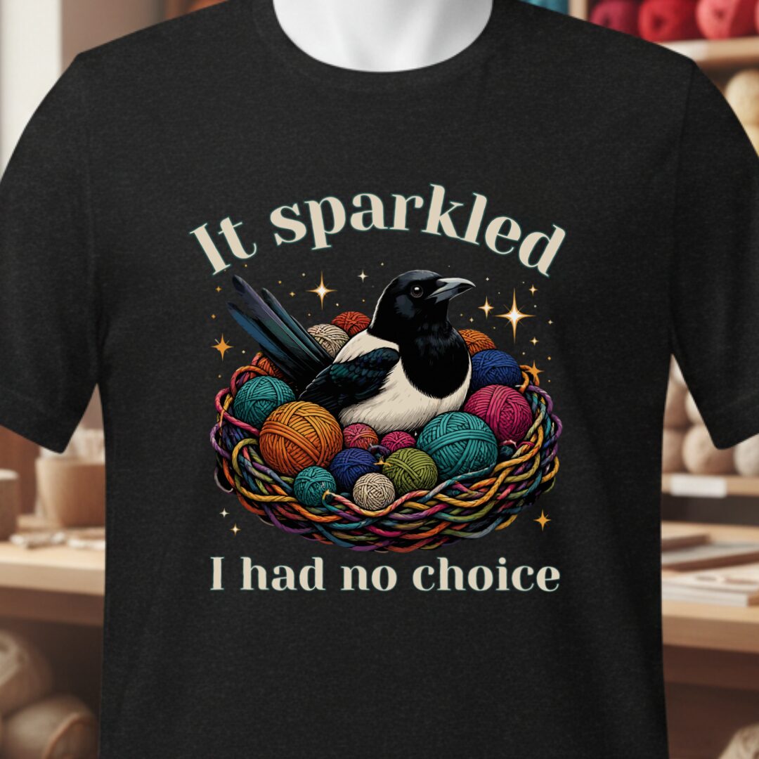 Yarn Magpie T-Shirt Black t-shirt