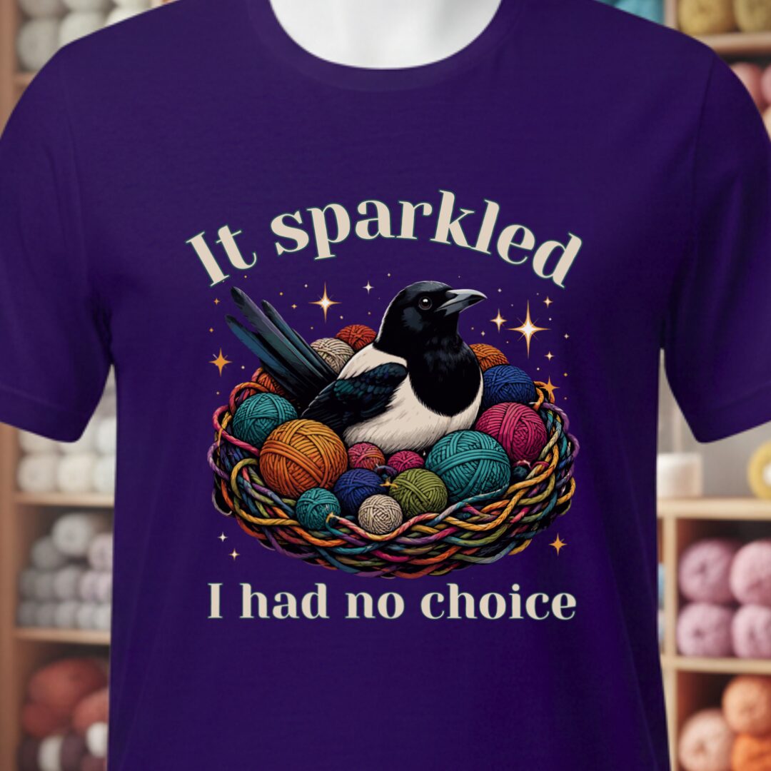 Yarn Magpie T-Shirt Purple t-shirt