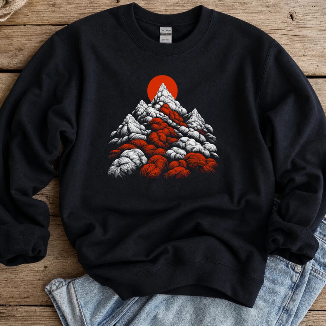 Yarn Mountain Sweatshirt Black t-shirt