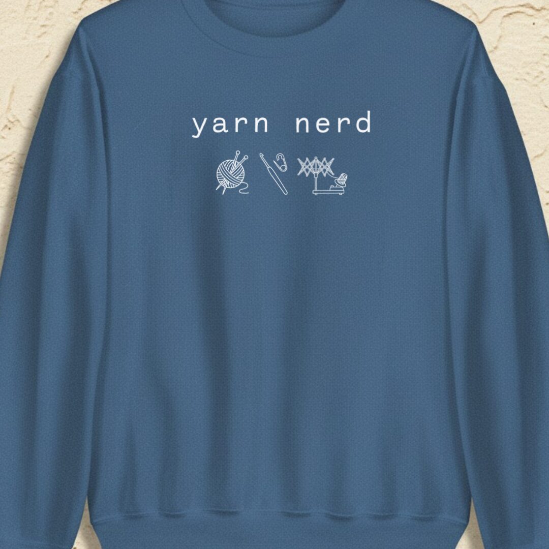 Yarn Nerd Indigo Blue Sweatshirt.jpg