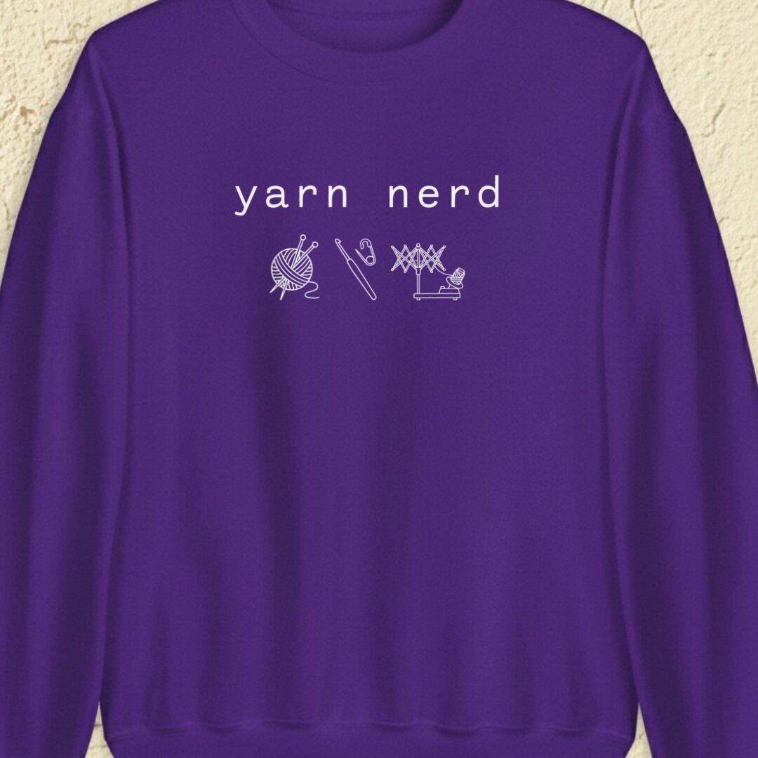Yarn Nerd Purple Sweatshirt.jpg