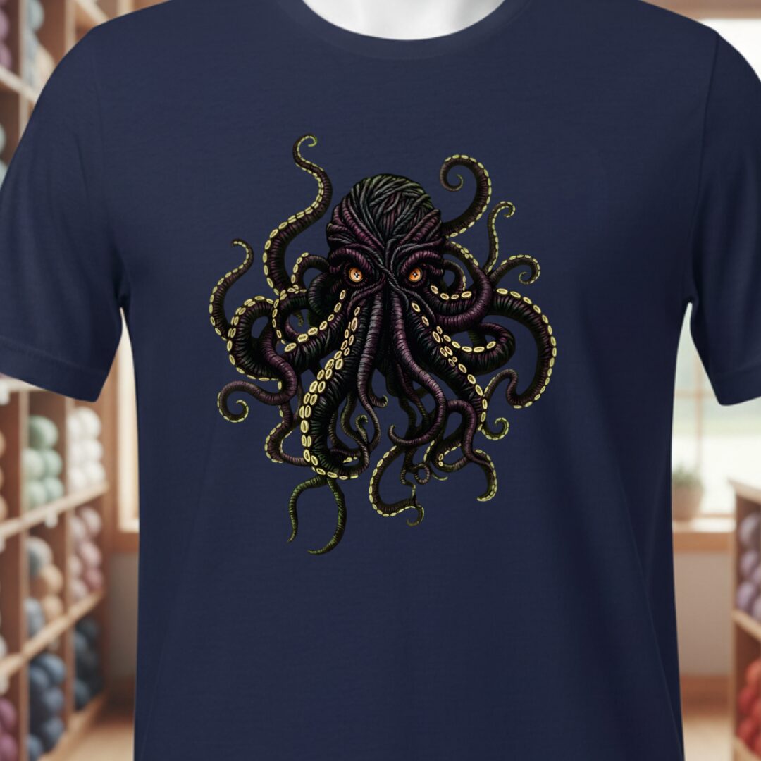 Yarn Sea Monster T-Shirt Navy t-shirt