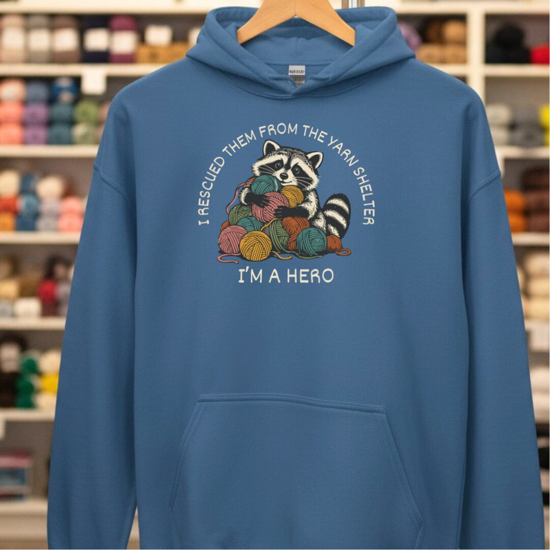 Yarn Shelter Hoodie Indigo Blue t-shirt