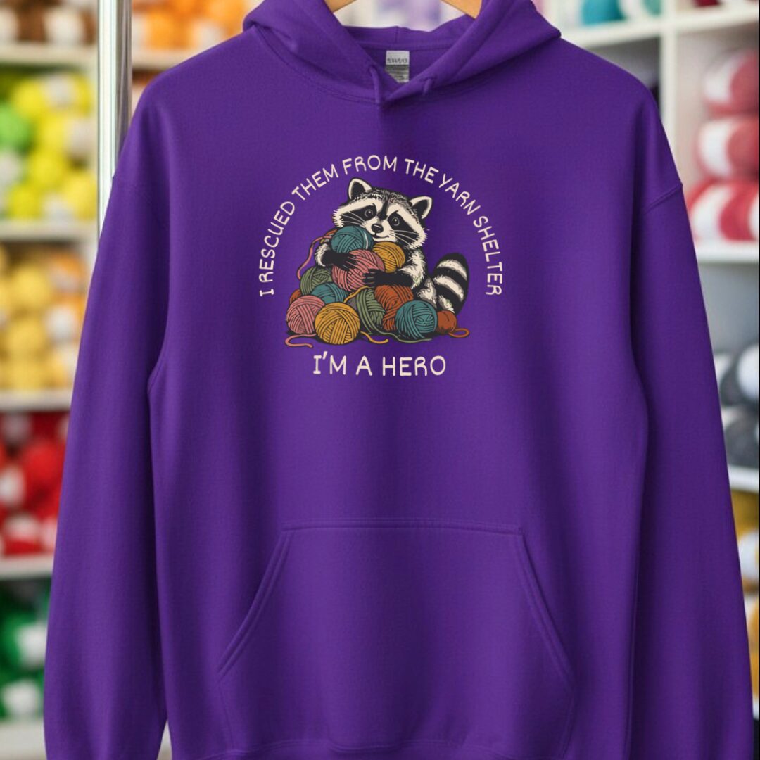 Yarn Shelter Hoodie Purple t-shirt