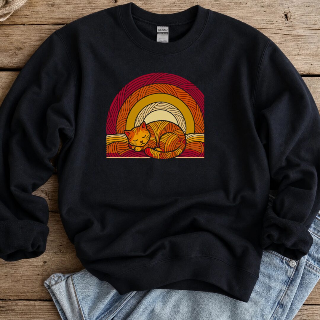 Yarn Sunset Sweatshirt Black t-shirt
