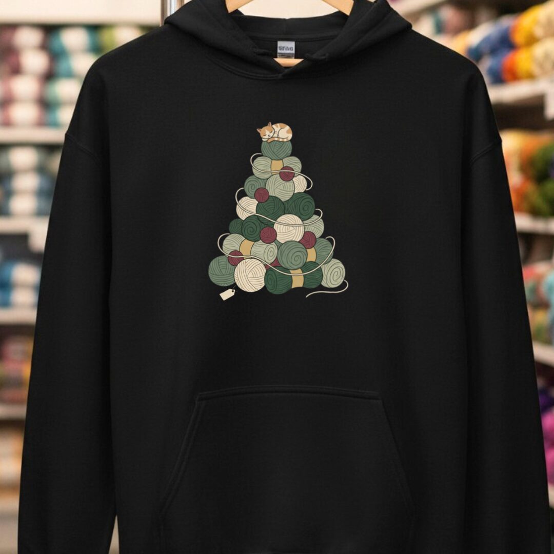 Yarn Tree Hoodie Black t-shirt