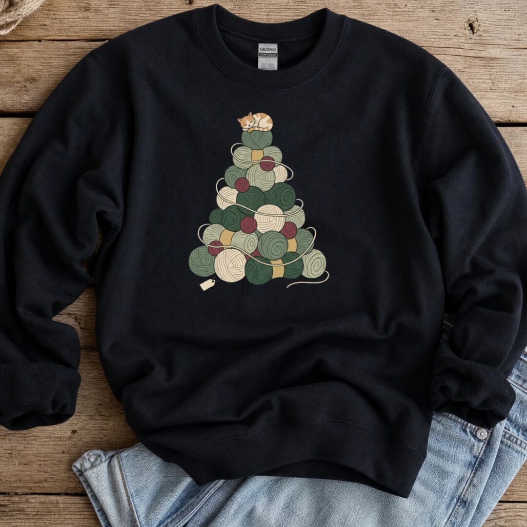Yarn Tree Sweatshirt Black t-shirt
