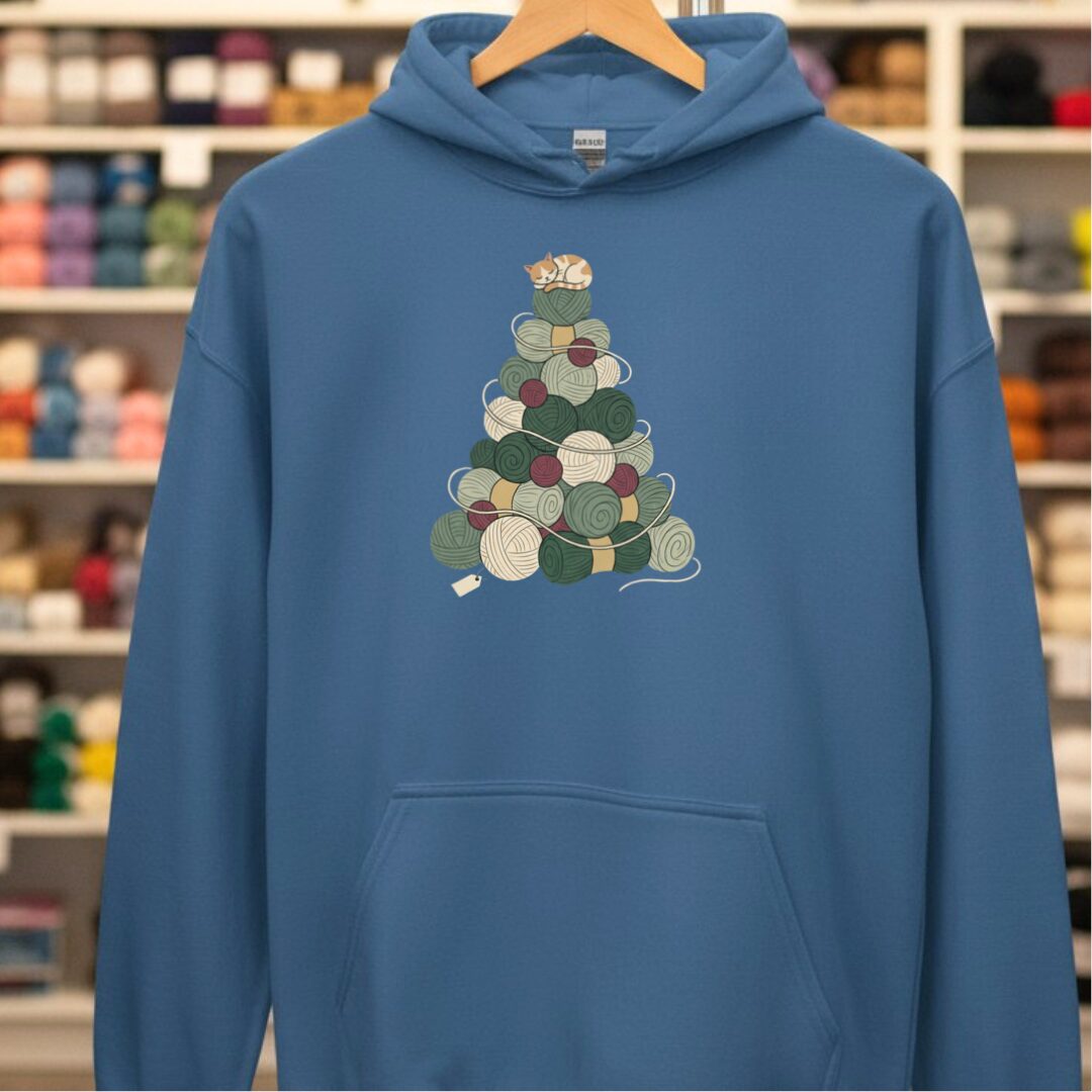Yarn Tree Hoodie Indigo Blue t-shirt