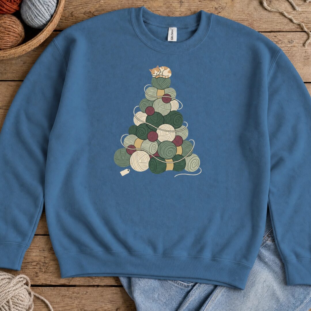 Yarn Tree Sweatshirt Indigo Blue t-shirt