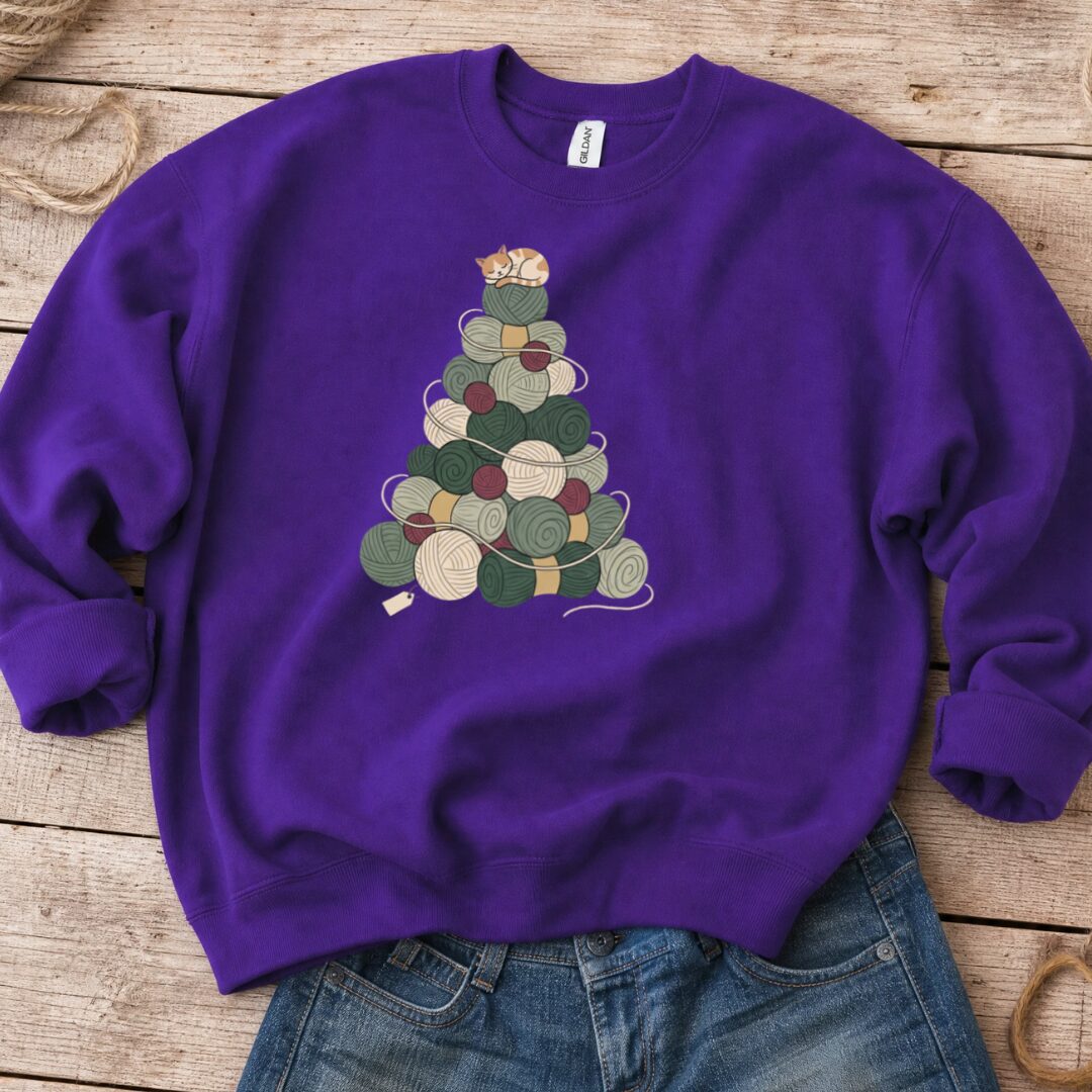 Yarn Tree Sweatshirt Purple t-shirt