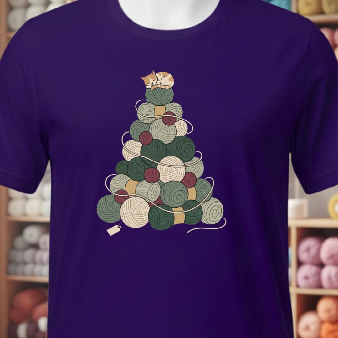 Yarn Tree T-Shirt Purple t-shirt