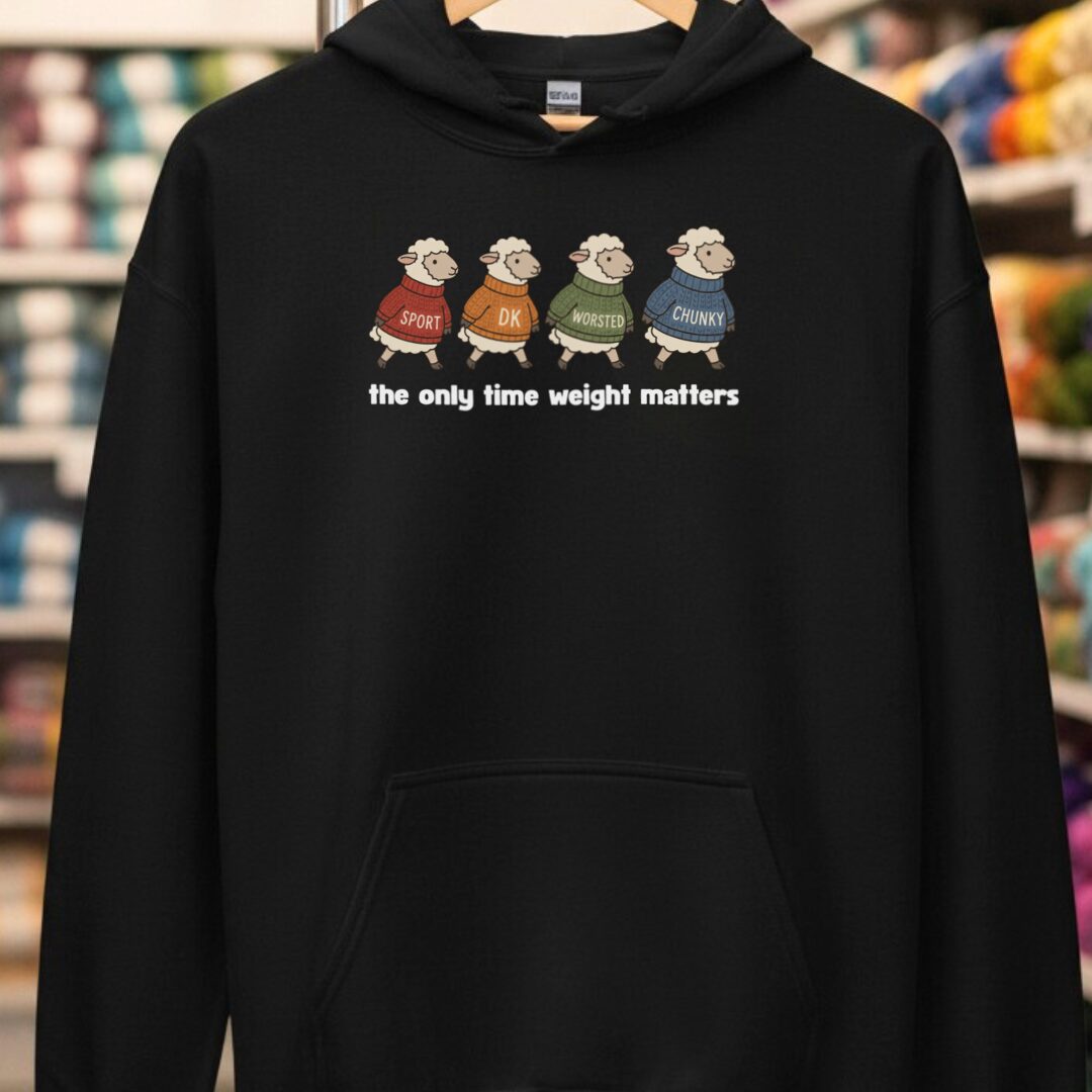 Yarn Weight Hoodie Black t-shirt