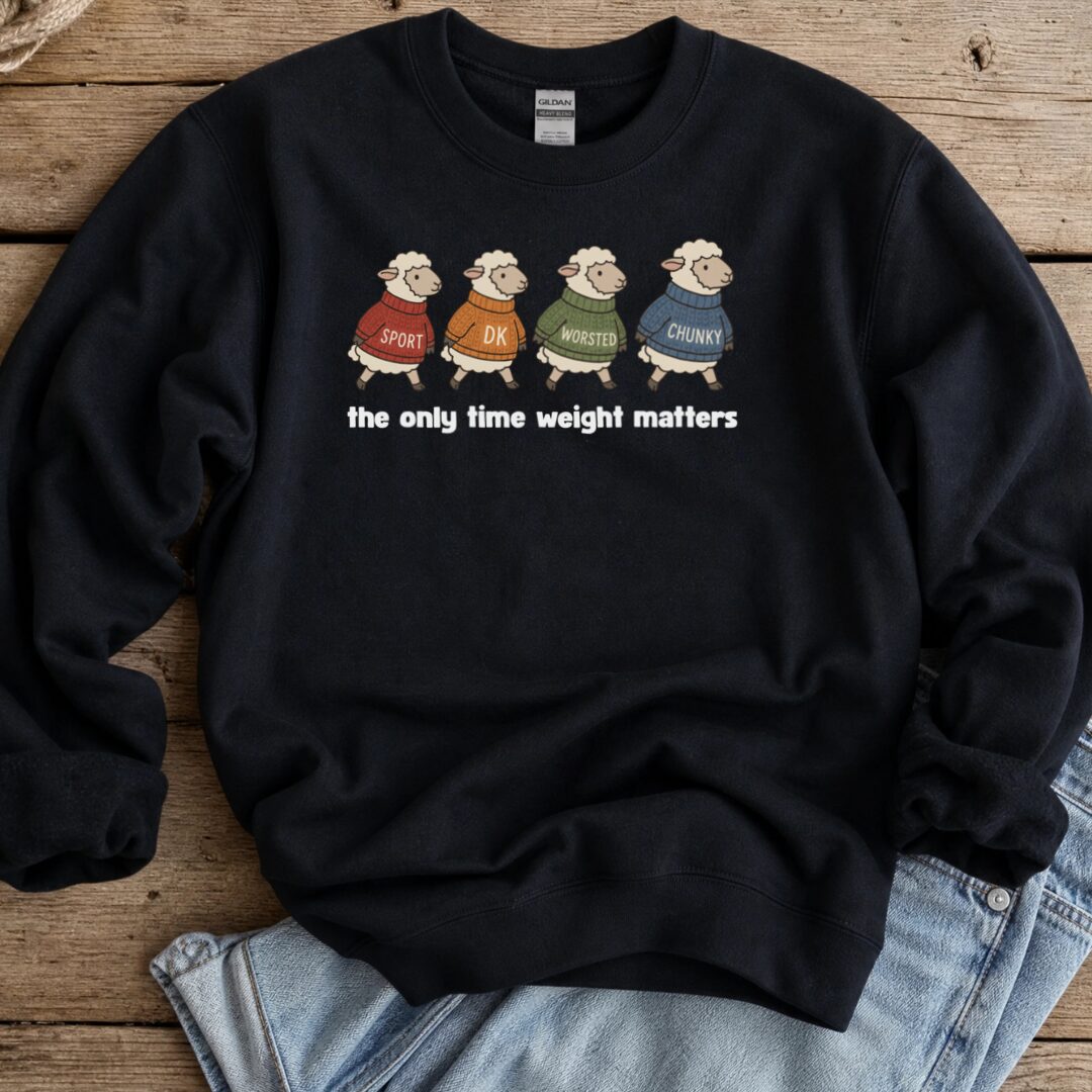 Yarn Weight Sweatshirt Black t-shirt