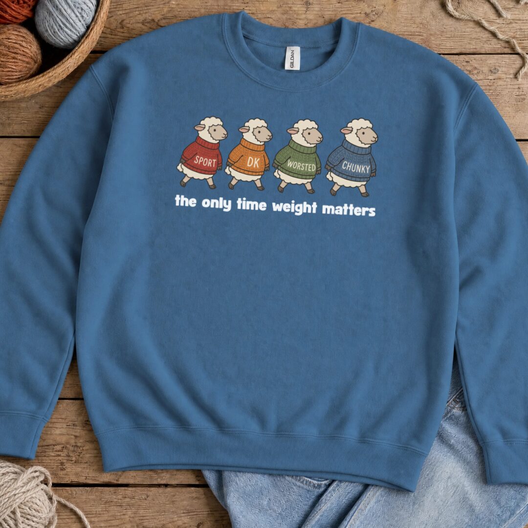 Yarn Weight Sweatshirt Indigo Blue t-shirt