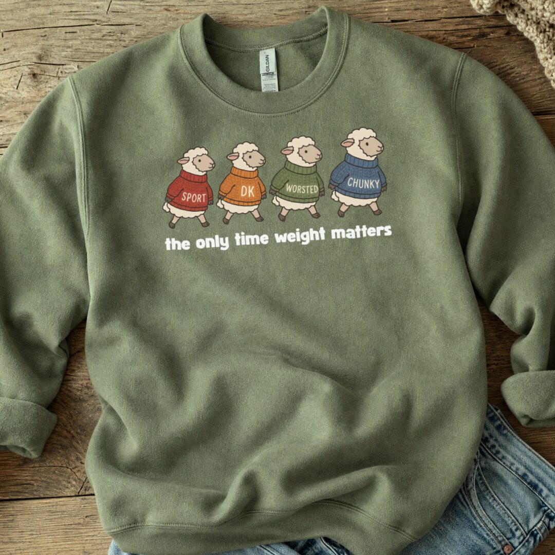 Yarn Weight Sweatshirt Military Green t-shirt