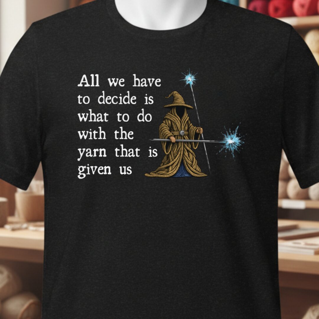 Yarn Wizard T-Shirt Black t-shirt