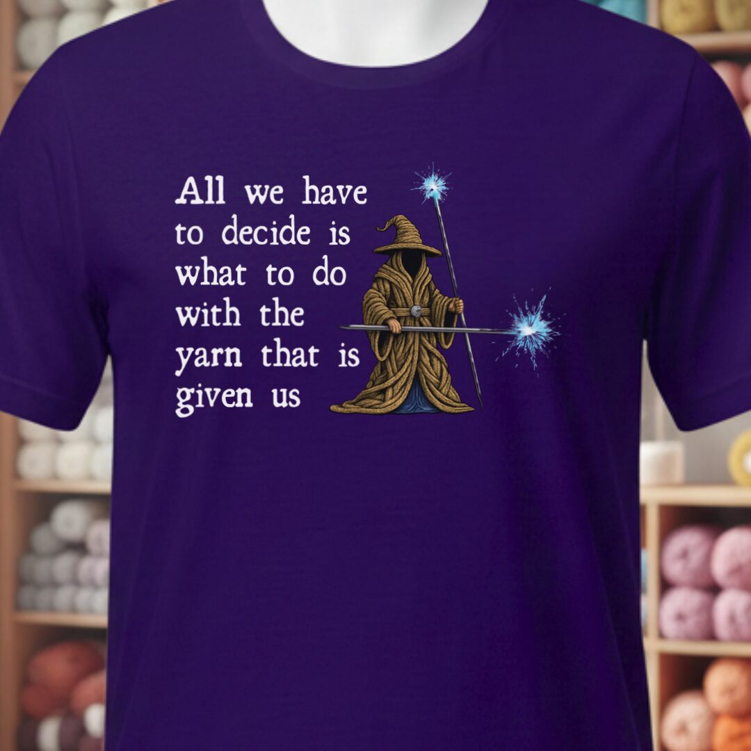 Yarn Wizard T-Shirt Purple t-shirt