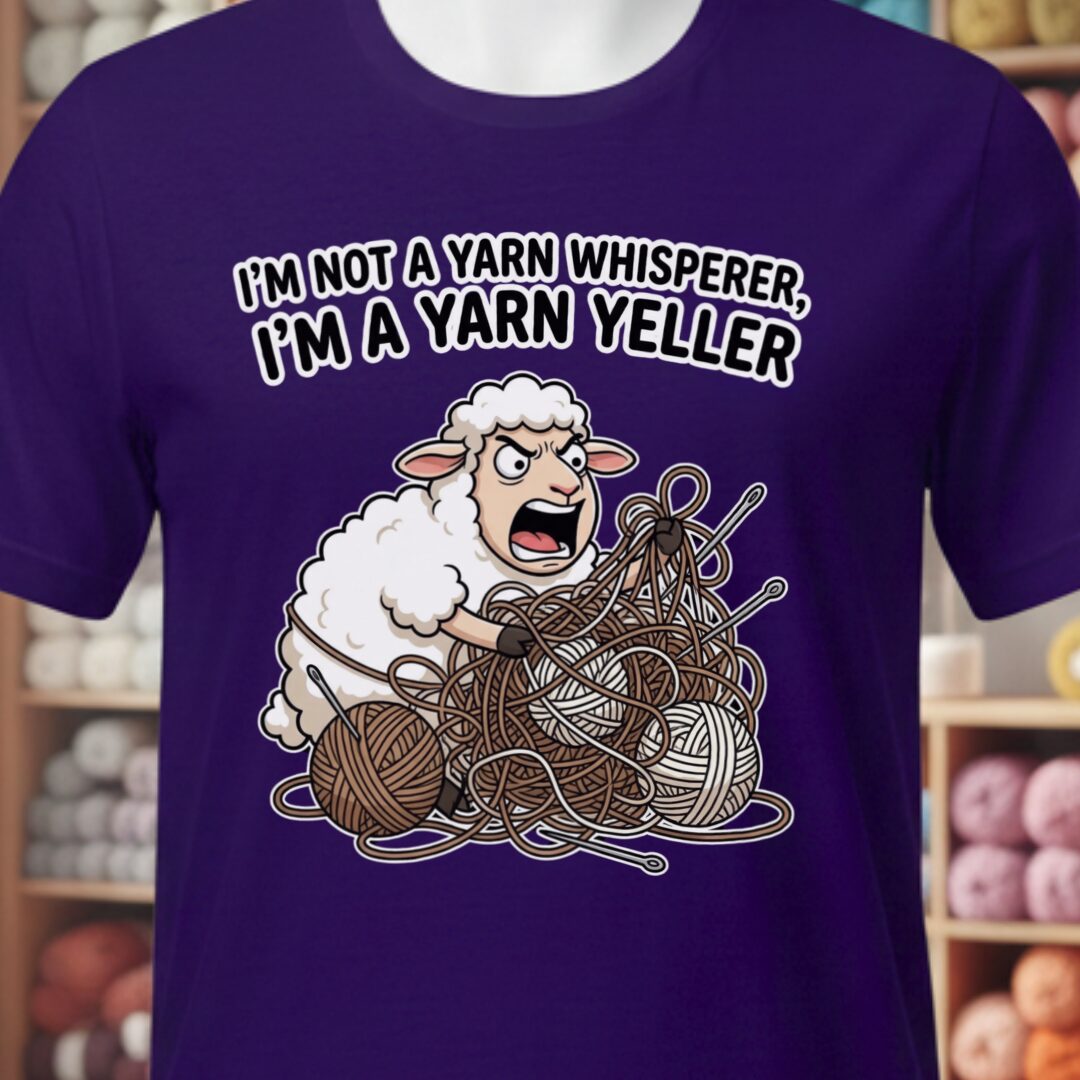 Yarn Yeller T-Shirt Purple t-shirt