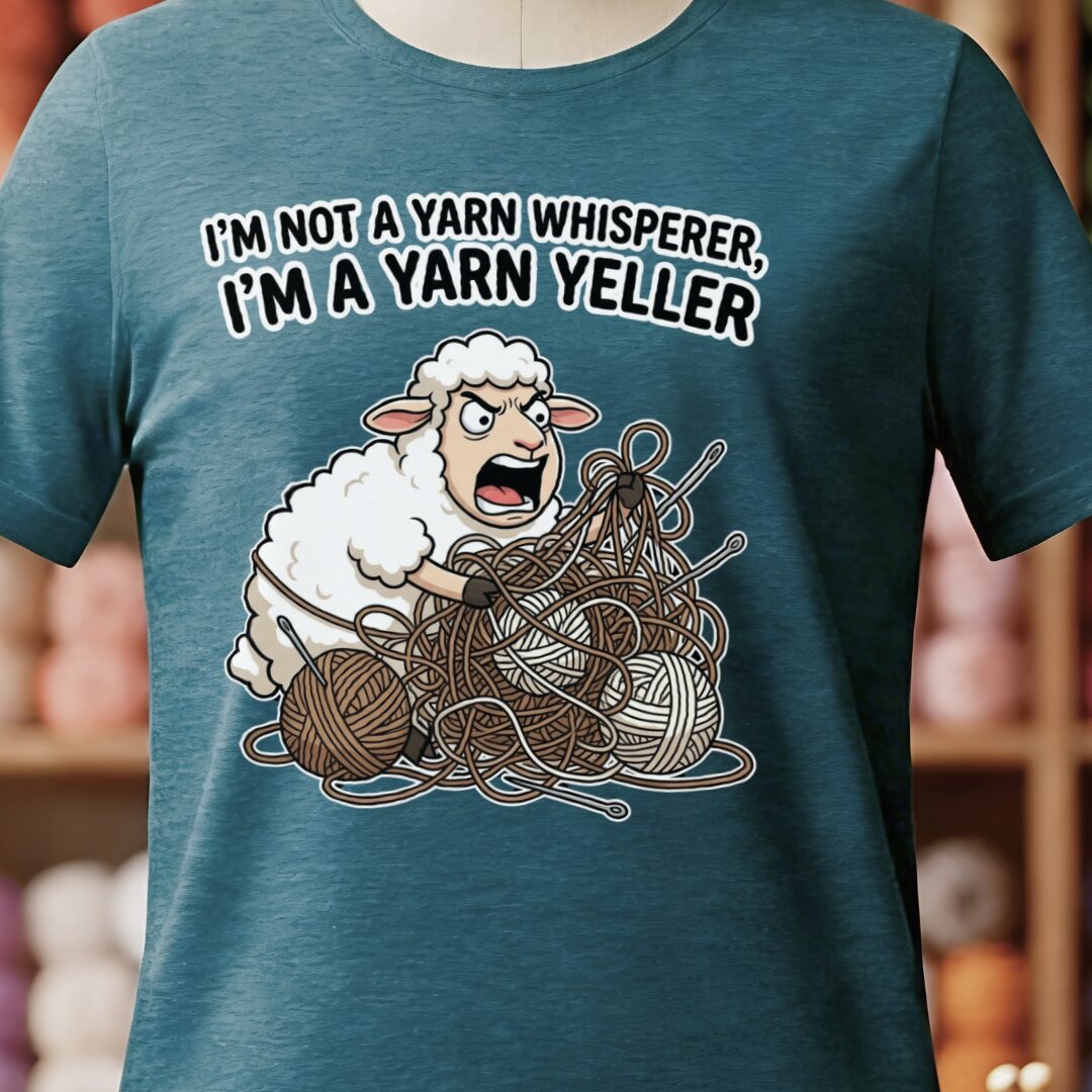 Yarn Yeller T-Shirt Teal Blue t-shirt