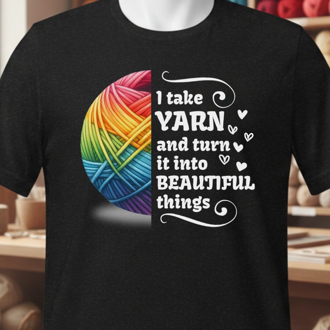 Yarn to Beauty T-Shirt Black t-shirt