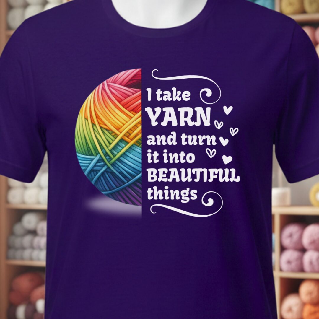 Yarn to Beauty T-Shirt Purple t-shirt