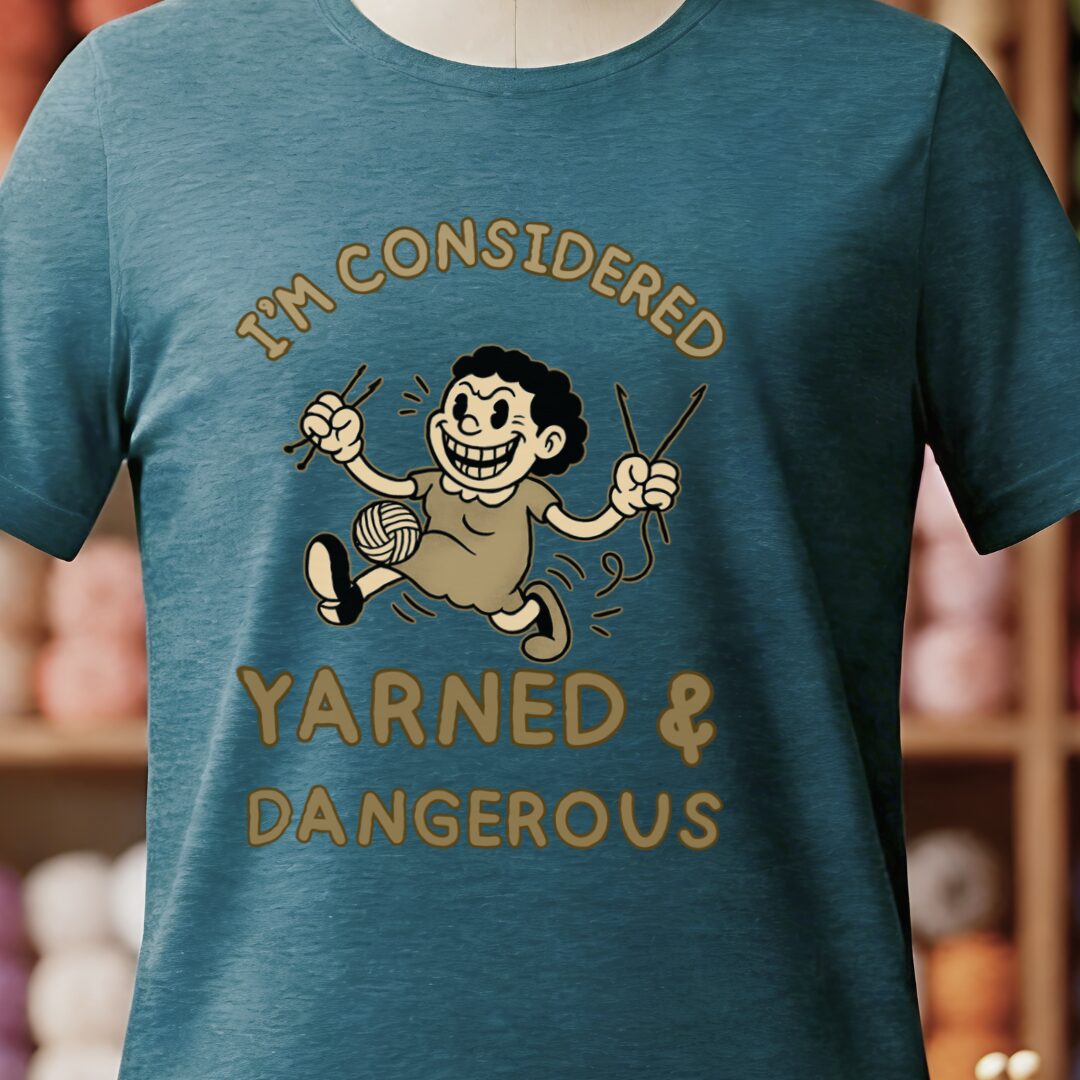 Yarned & Dangerous T-Shirt Teal Blue t-shirt