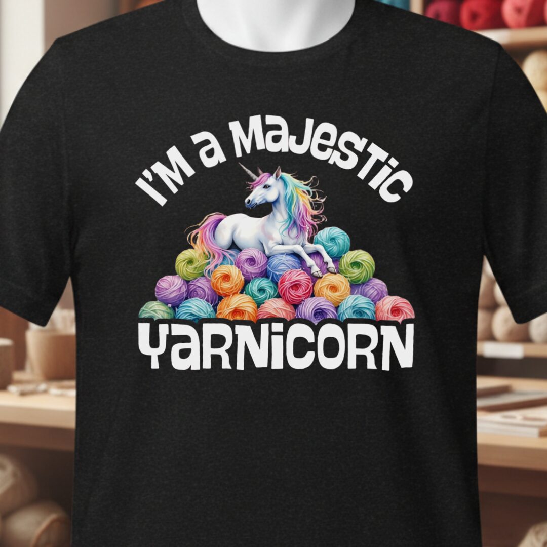 Yarnicorn T-Shirt Black t-shirt