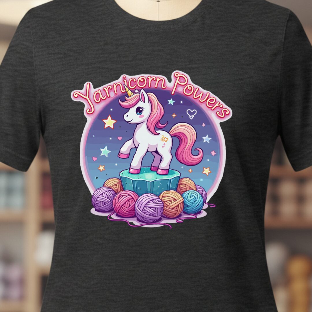 Yarnicorn Powers T-Shirt Dark Grey t-shirt