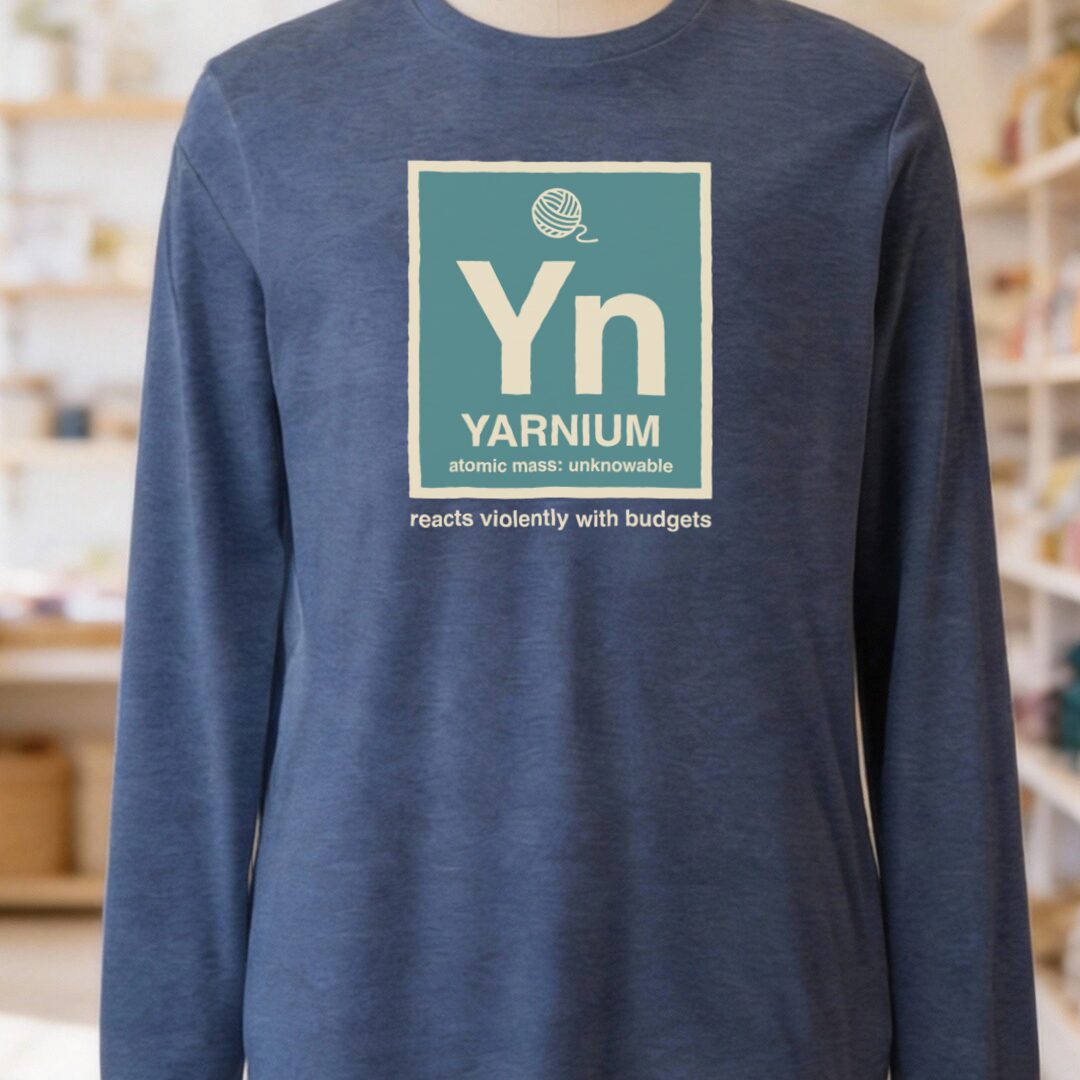 Yarnium Heather Navy Long Sleeve Tee.jpg