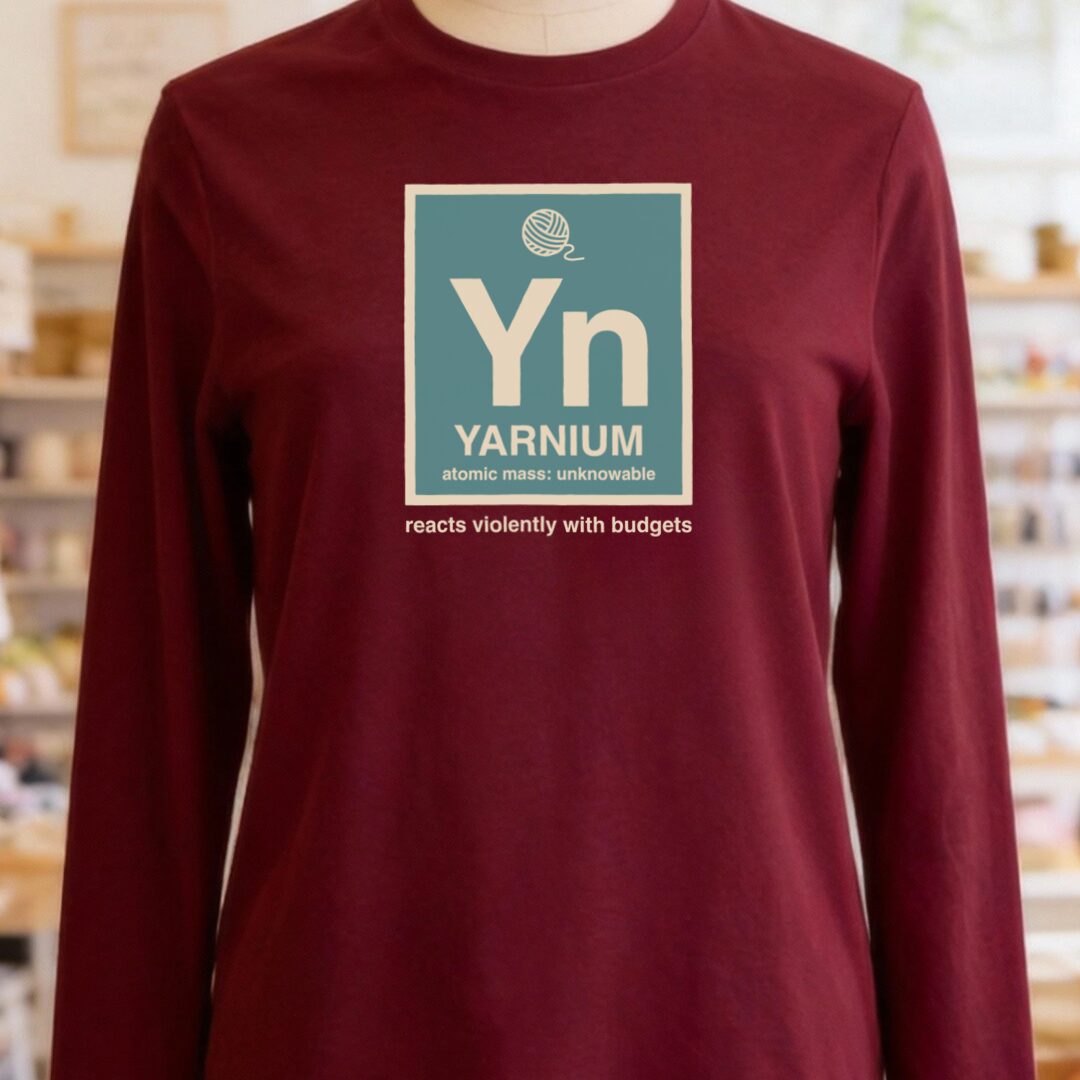 Yarnium Long Sleeve Tee Maroon t-shirt