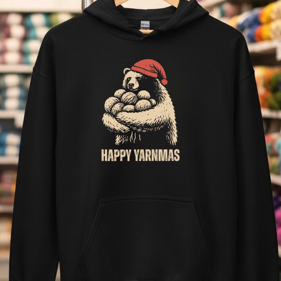 Yarnmas Hoodie Black t-shirt