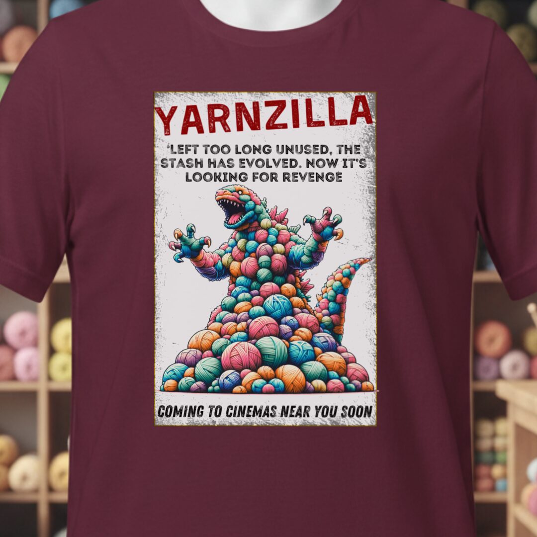 Yarnzilla T-Shirt Maroon t-shirt