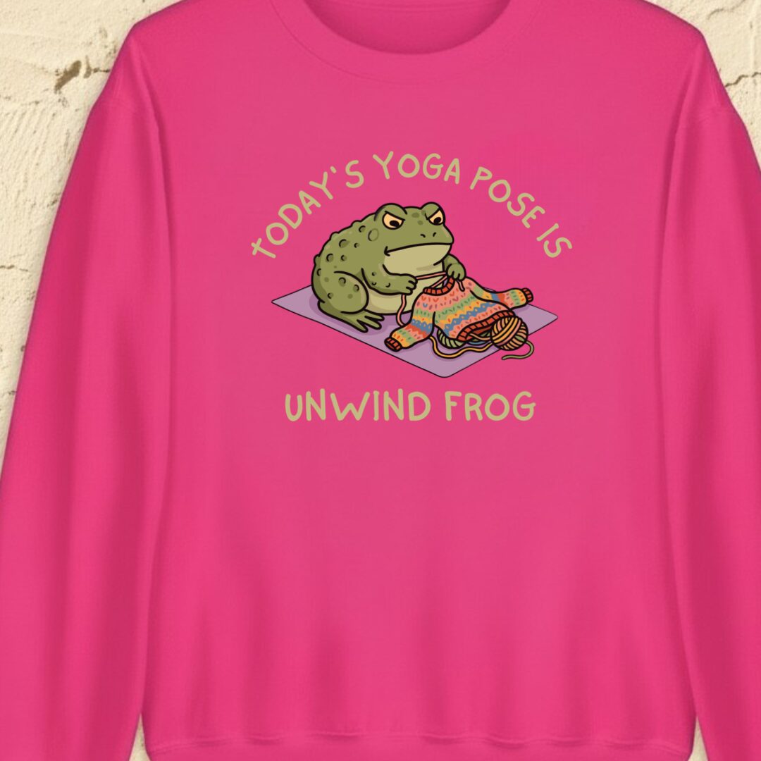 Yoga Pose Bright Pink Sweatshirt.jpg