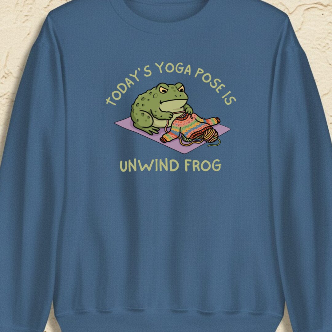 Yoga Pose Indigo Blue Sweatshirt.jpg