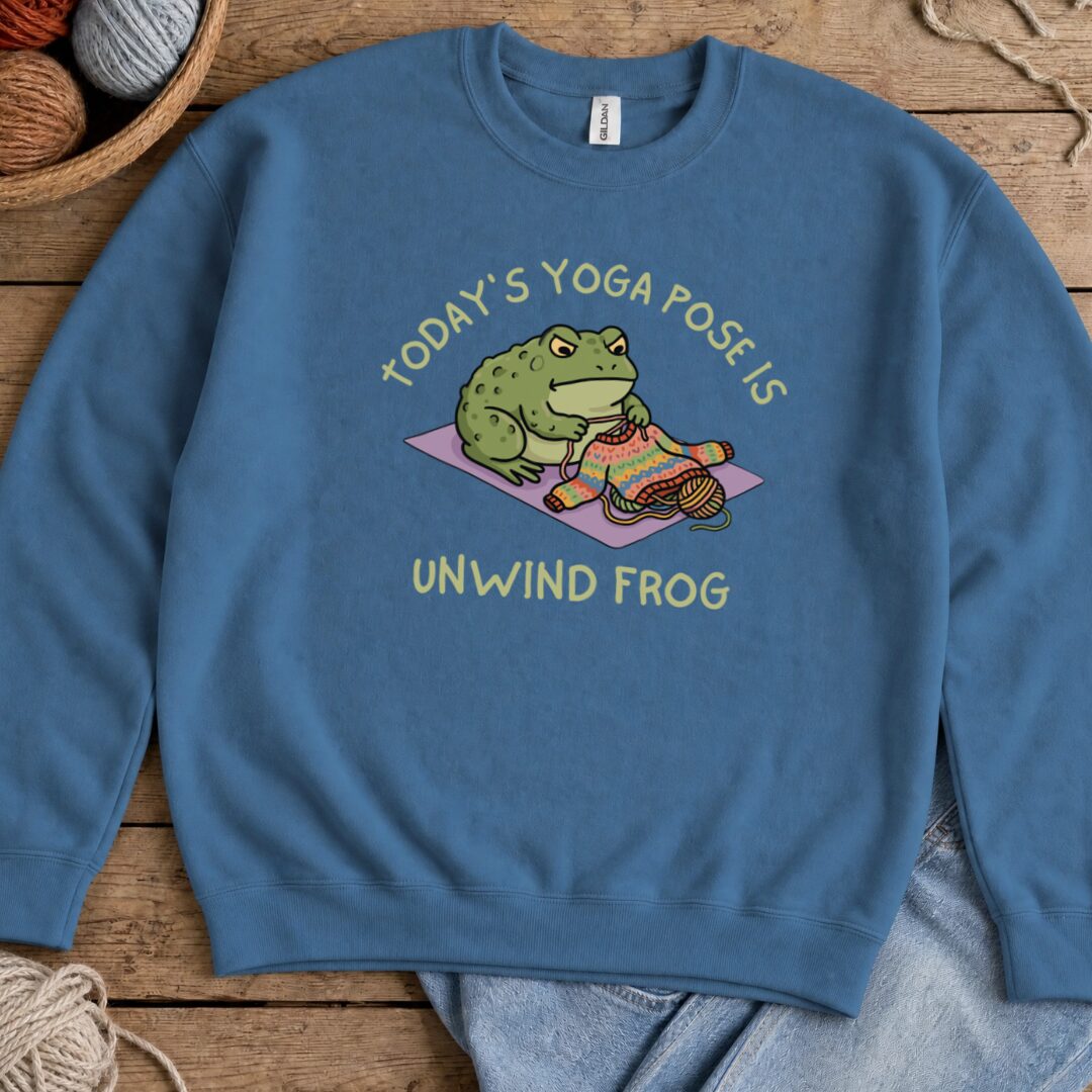 Yoga Pose Sweatshirt Indigo Blue t-shirt