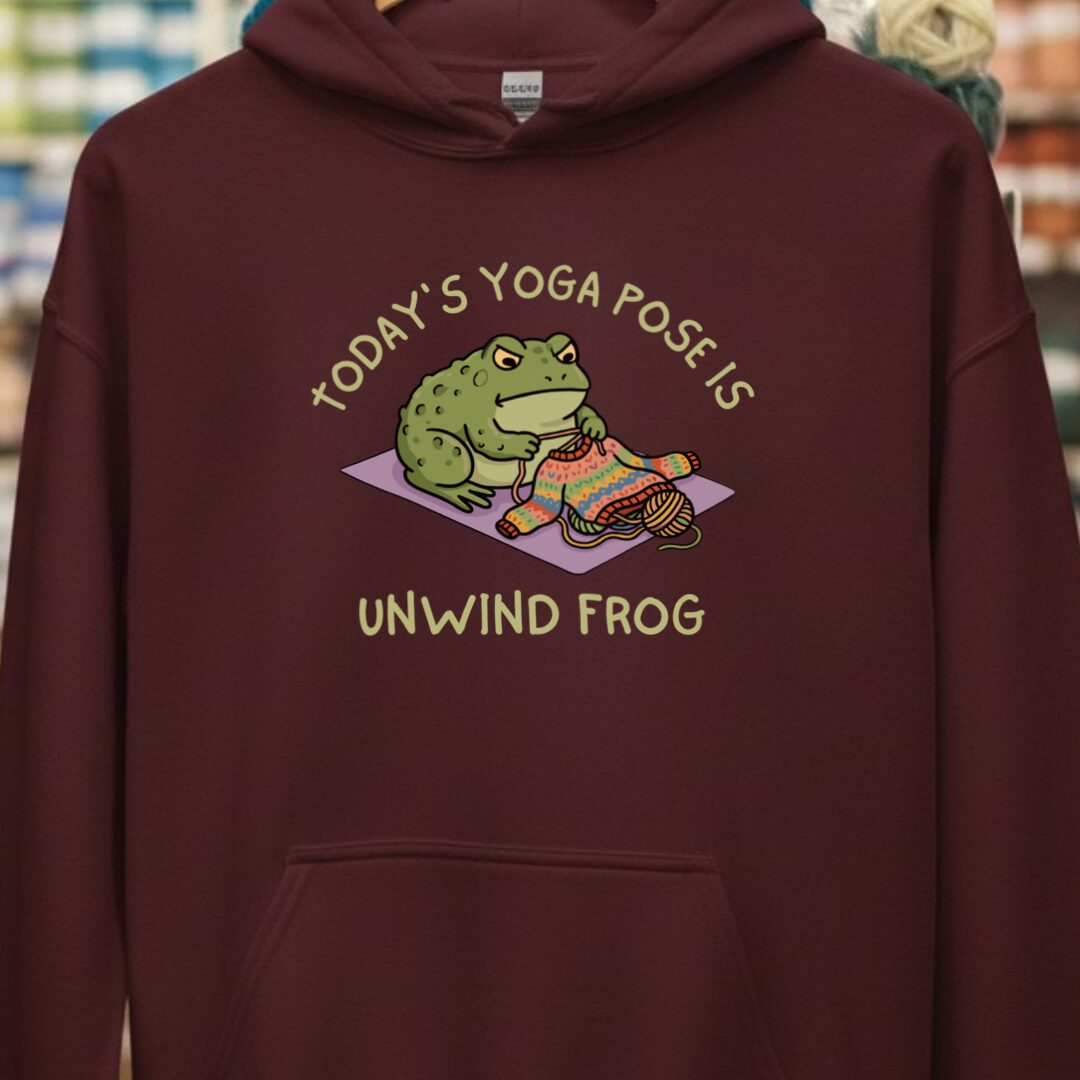 Yoga Pose Maroon Hoodie.jpg