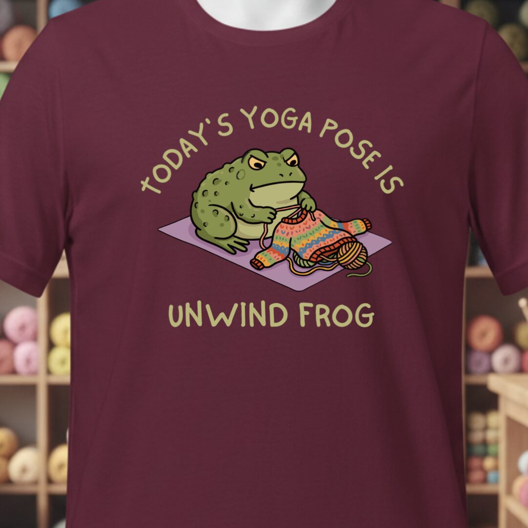 Yoga Pose T-Shirt Maroon t-shirt
