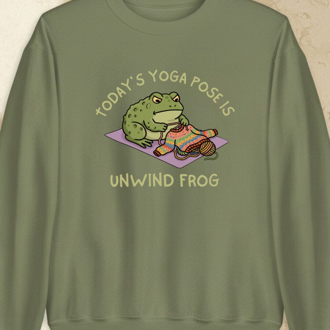 Yoga Pose Military Green Sweatshirt.jpg