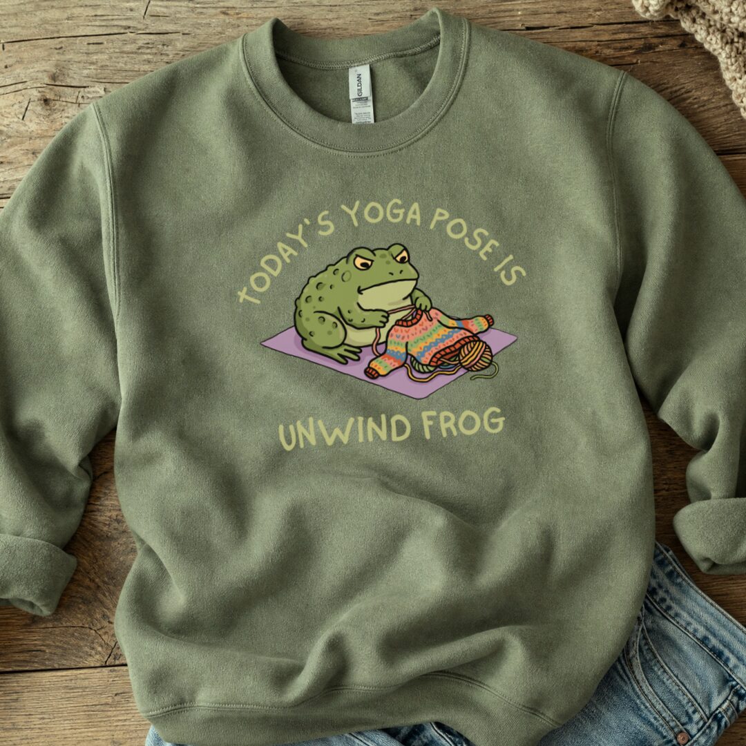 Yoga Pose Sweatshirt Military Green t-shirt