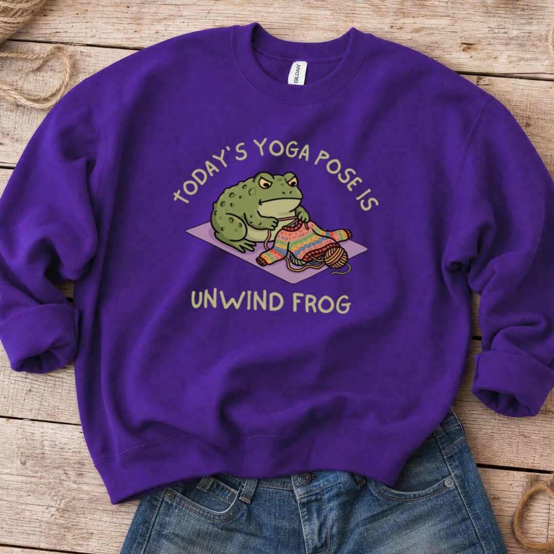Yoga Pose Sweatshirt Purple t-shirt
