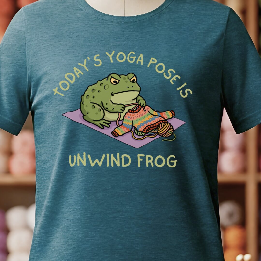 Yoga Pose Teal Blue T-Shirt.jpg