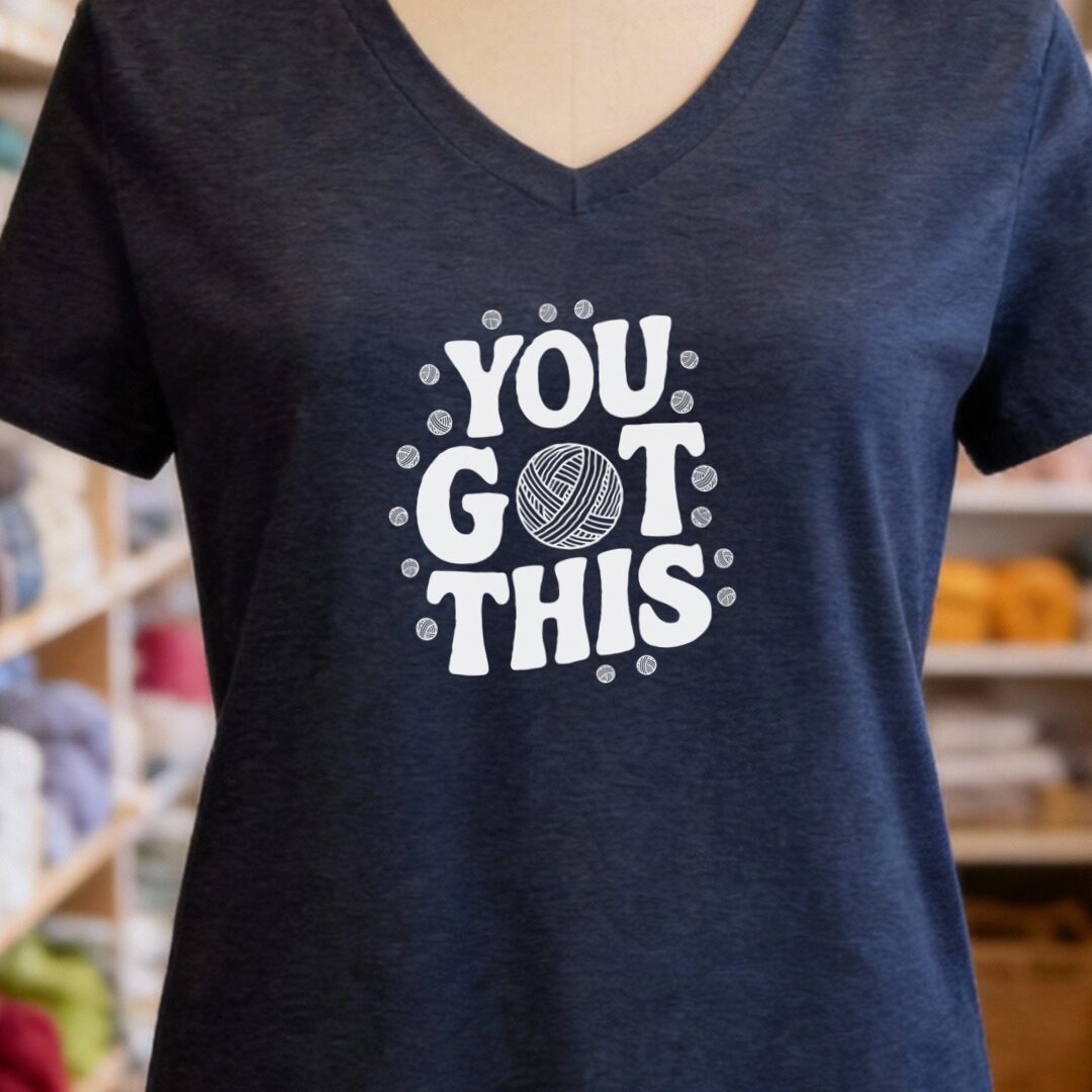 You Got This V-Neck T-Shirt Navy t-shirt