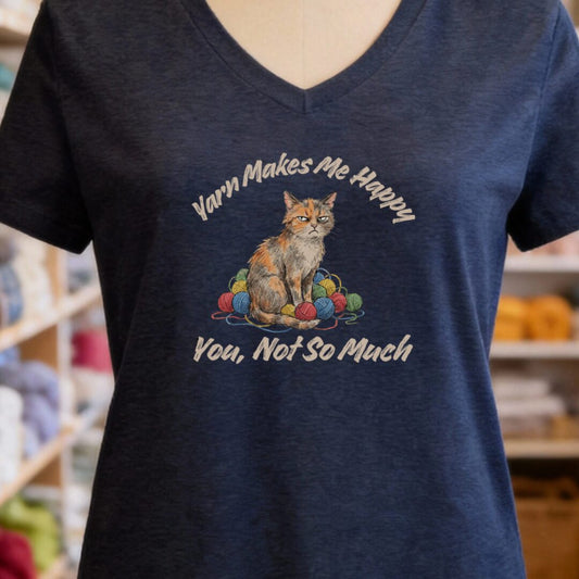 You, Not So Much V-Neck T-Shirt Navy t-shirt